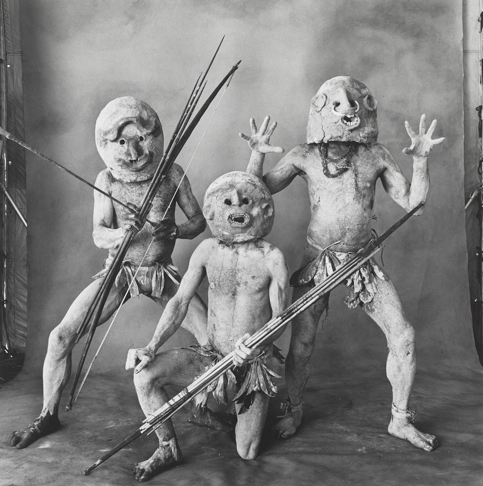 Three Asaro Mud Men, New Guinea, 1970 by Irving Penn