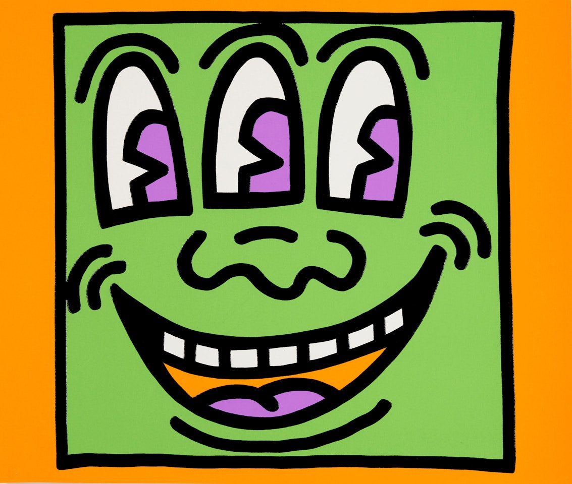 Icons (Three Eyes) by Keith Haring