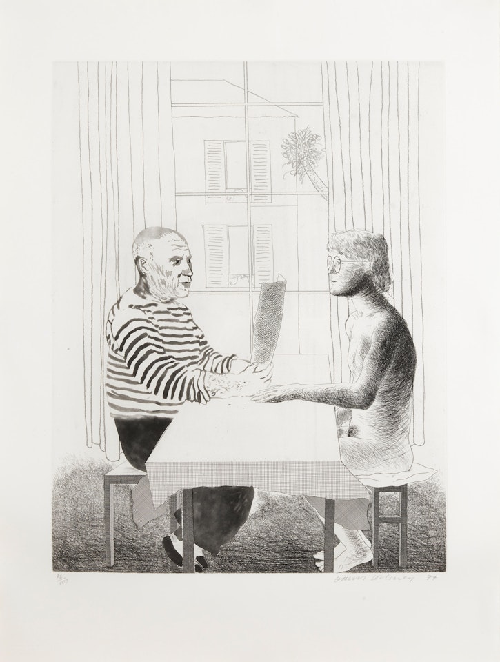 Artist and Model by David Hockney