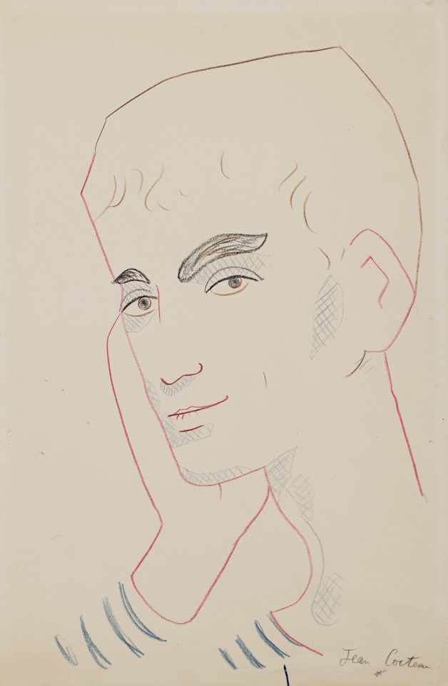 Portrait de Roland Petit (recto); Étude de tête d'oiseau (verso) by Jean Cocteau