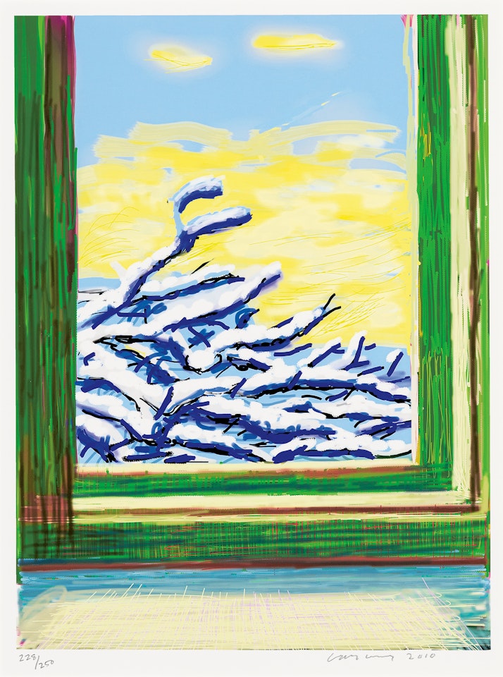 My Window, ‘No. 610’, 23rd December 2010 with Art Edition Book by David Hockney