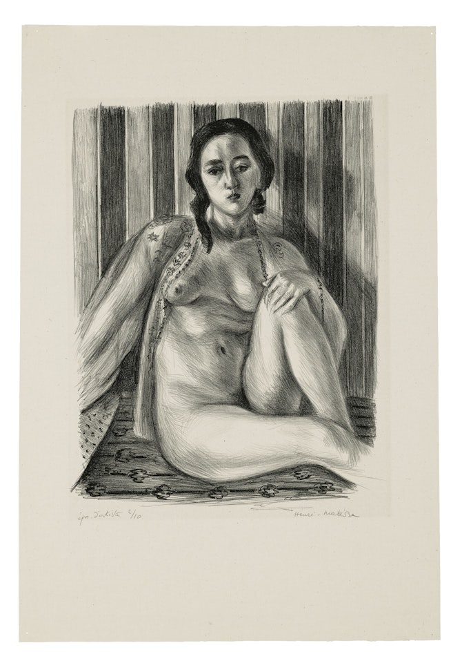Nu assis à la chemise de tulle by Henri Matisse
