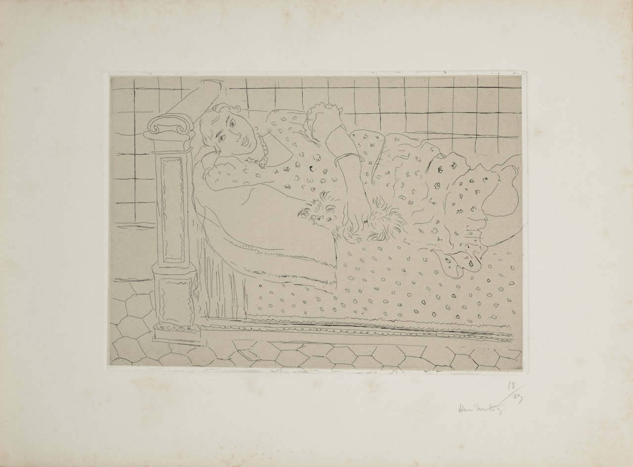 Le repos sur le lit by Henri Matisse