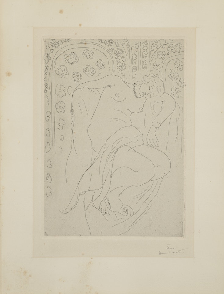 Figure endormie sur fond de moucharabieh by Henri Matisse
