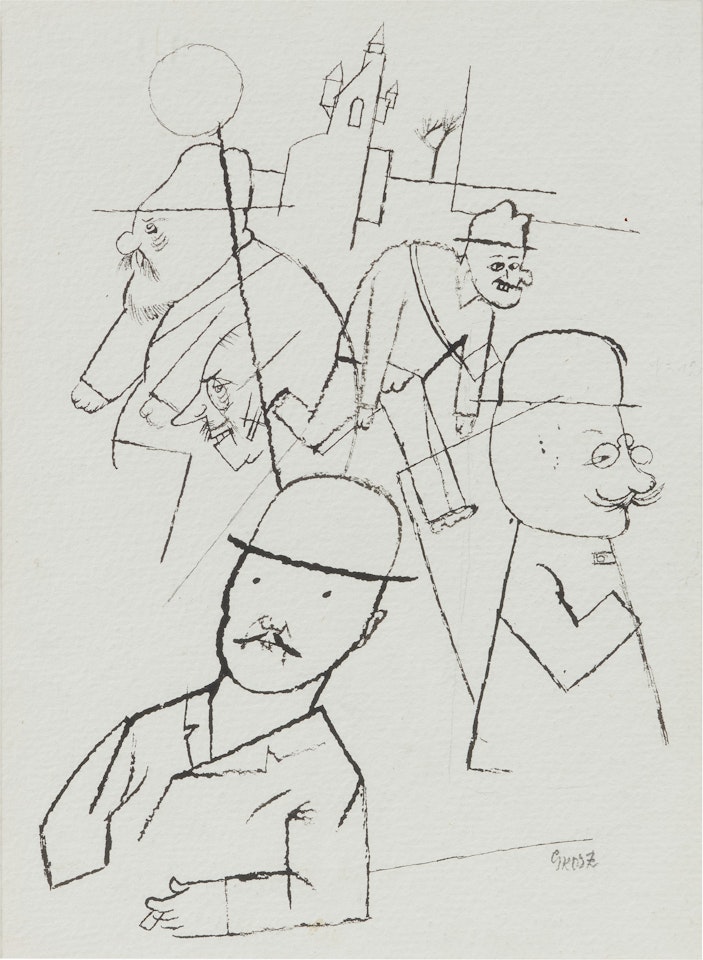 Dr. Billig & Weiblicher Akt by George Grosz