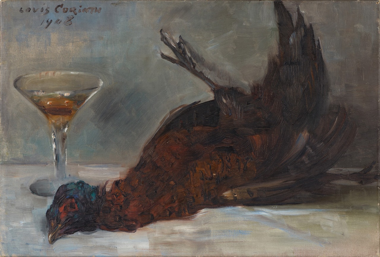 Stillleben mit Fasan und Weinglas (Still Life with Pheasant and Wine Glass) by Lovis Corinth