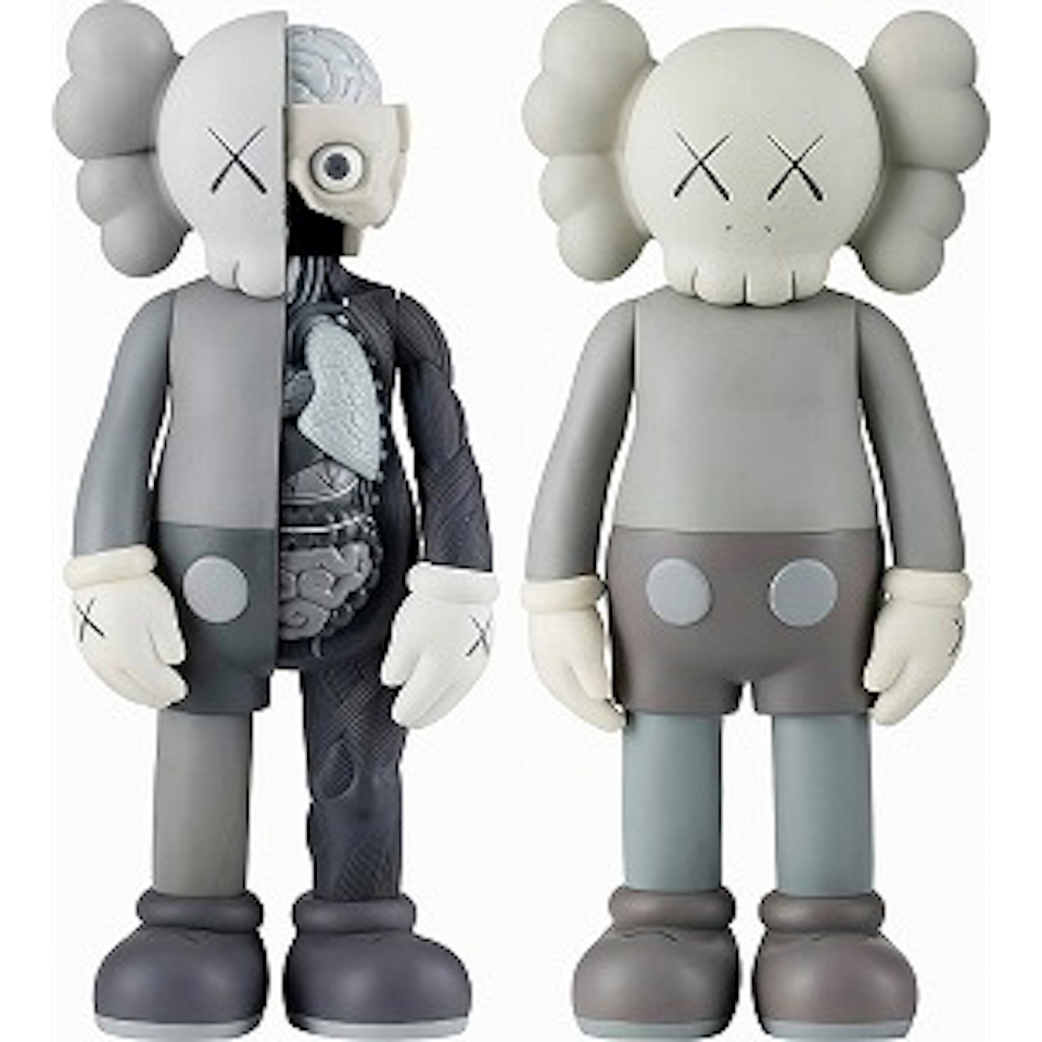 1. DISSECTED COMPANION (Gray)／2. COMPANION (FIVE YEARS LATER) (Gray) by Kaws