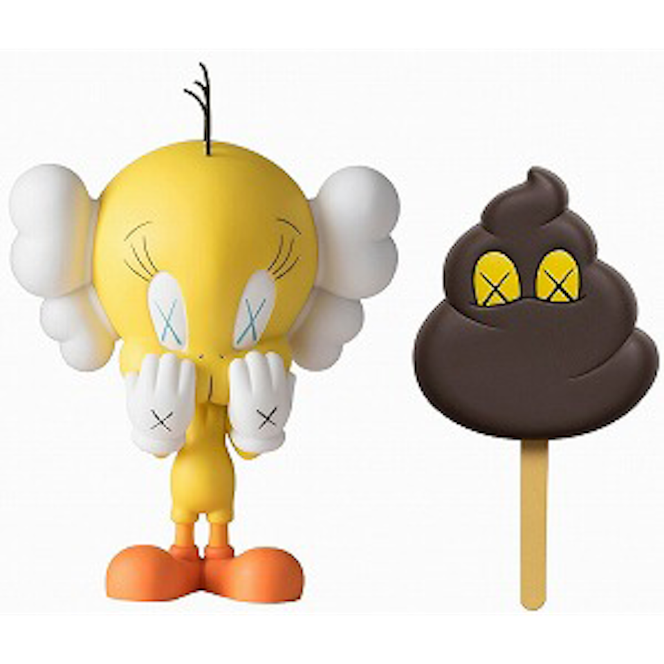 1. Tweety (Yellow)／2. WARM REGARDS BAR (Brown) by Kaws