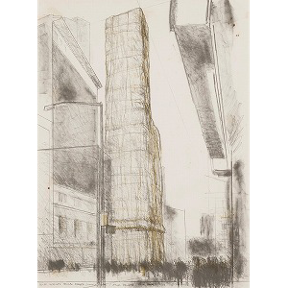 Allied Chemical Tower, Packed, Project for 1 Times Square, New York, from (Some) Not Realized Project (Schellmann 38) by Christo