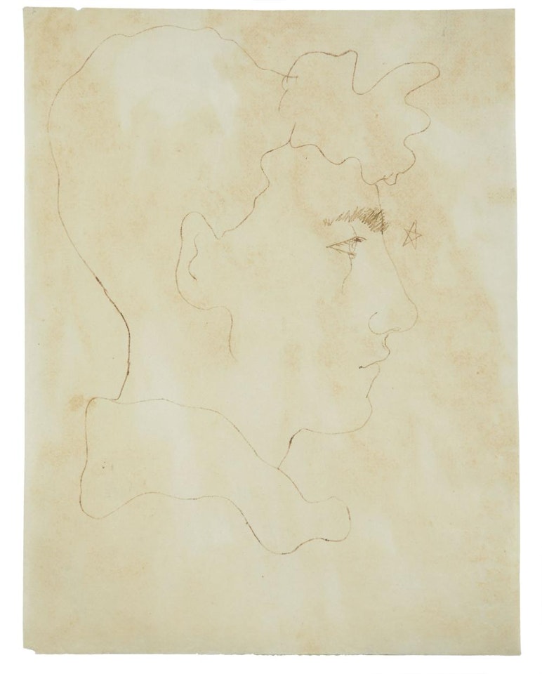 Yvon Belaval de profil by Jean Cocteau