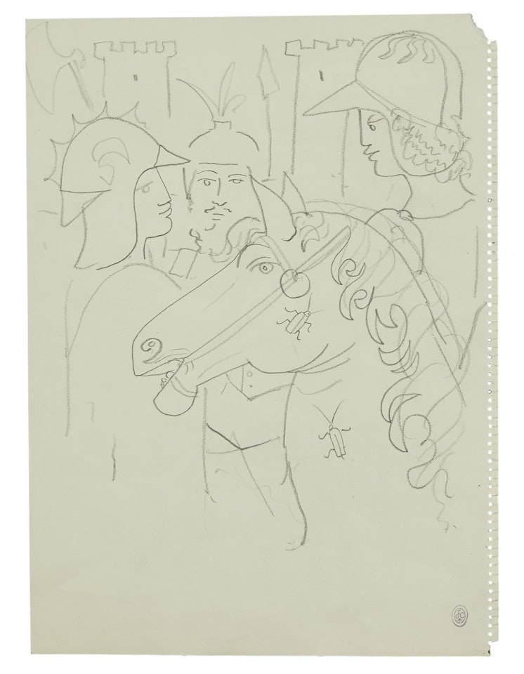 La prise de Jérusalem par les Chevaliers du Saint-Sépulcre by Jean Cocteau