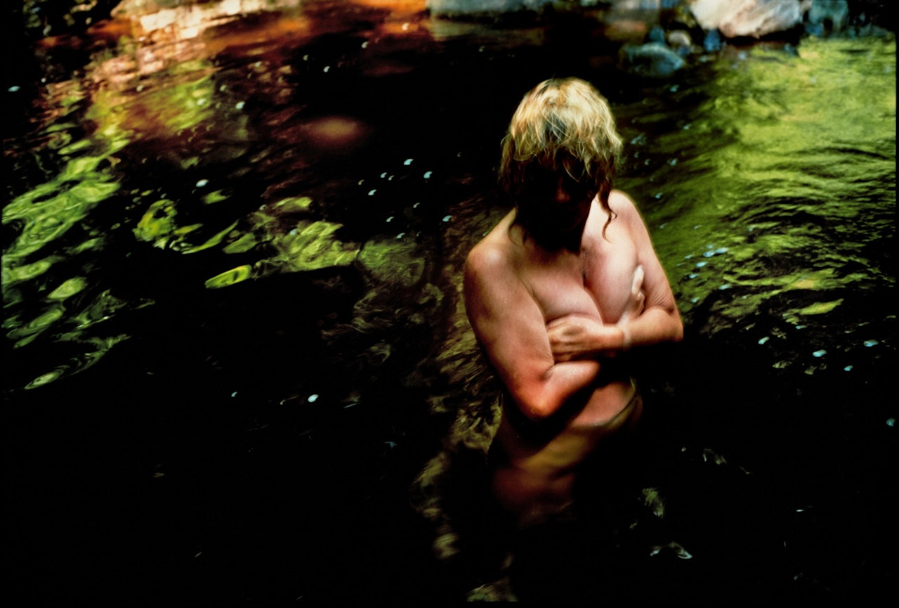 Sharon in the river, Eagles Mere, Pa. by Nan Goldin