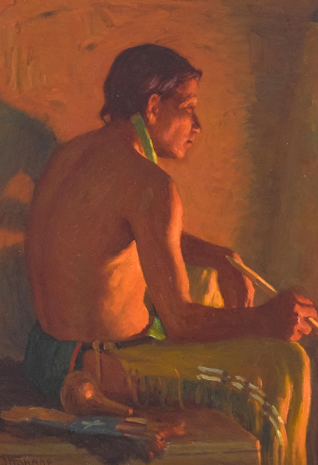 Bawling Deer (Frank Martinez, Păh Wēlah) by Joseph Henry Sharp