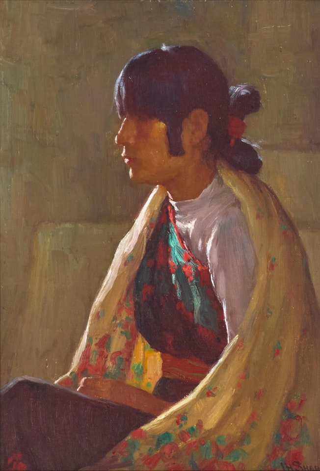 Crucita - Taos Indian Girl by Joseph Henry Sharp