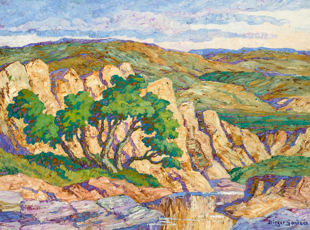 Wild Horse Creek (Pasture with Creek), Graham County, Kansas by Birger Sandzen
