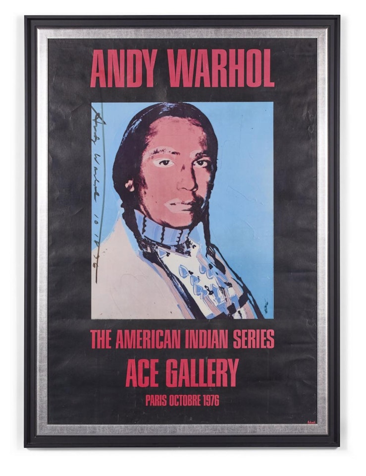 American Indian Ace Gallery poster by Andy Warhol