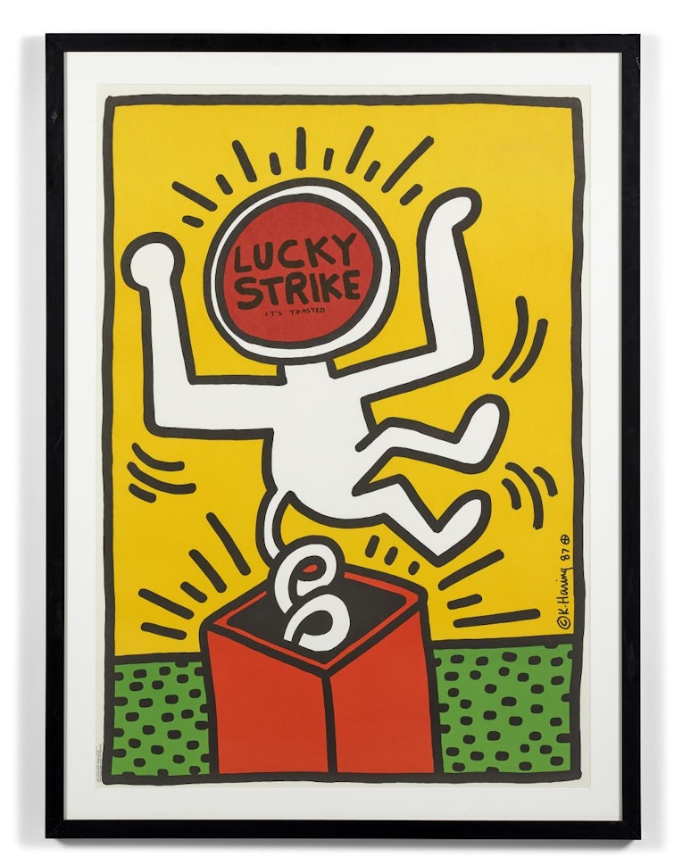 Luchy Strike (yellow) by Keith Haring