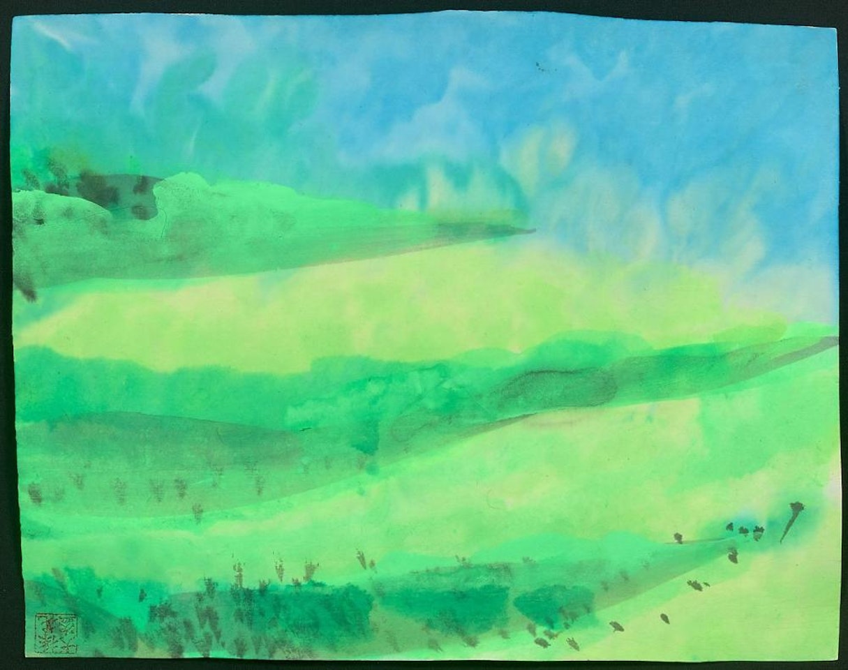 HEATHY LANDSCAPE by Walasse Ting