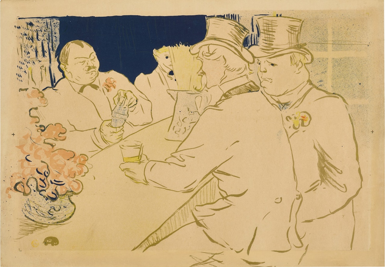Irish and American Bar, Rue Royale - The Chap Book (Delteil 362; Adriani 139; Wittrock P18) by Henri de Toulouse-Lautrec