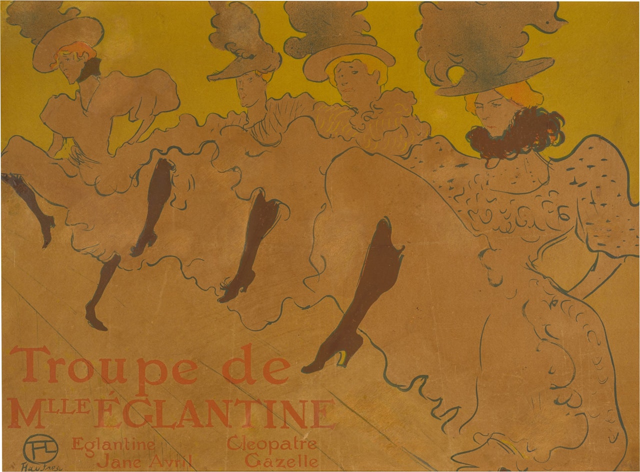 La Troupe de Mademoiselle Églantine (D. 361; Adr. 165; W. P21) by Henri de Toulouse-Lautrec