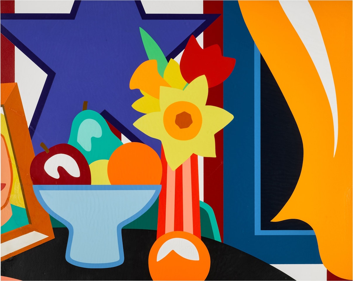 Still-Life with Blowing Curtain (Yellow) by Tom Wesselmann