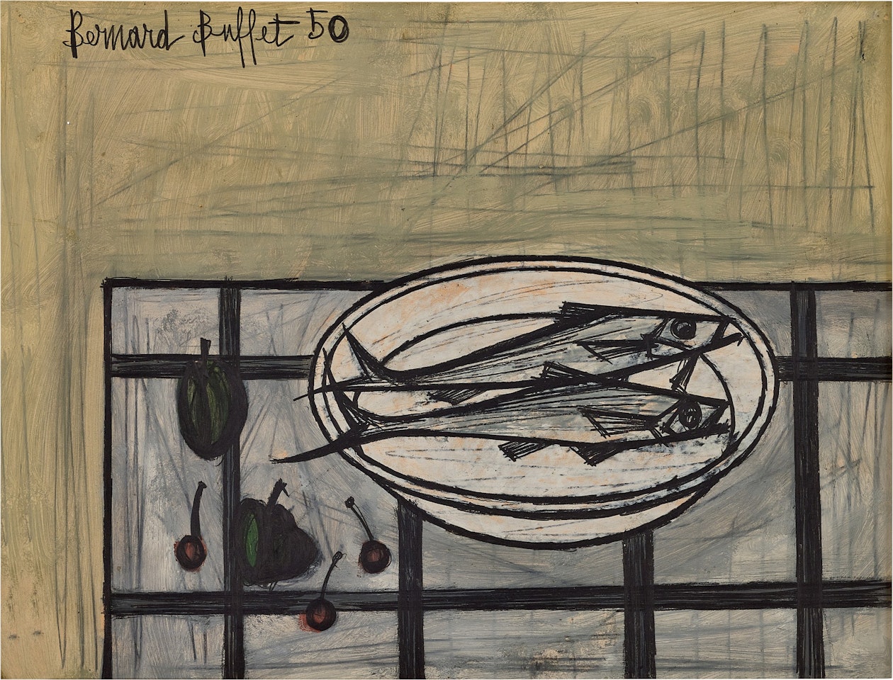 Les Deux Poissons  by Bernard Buffet