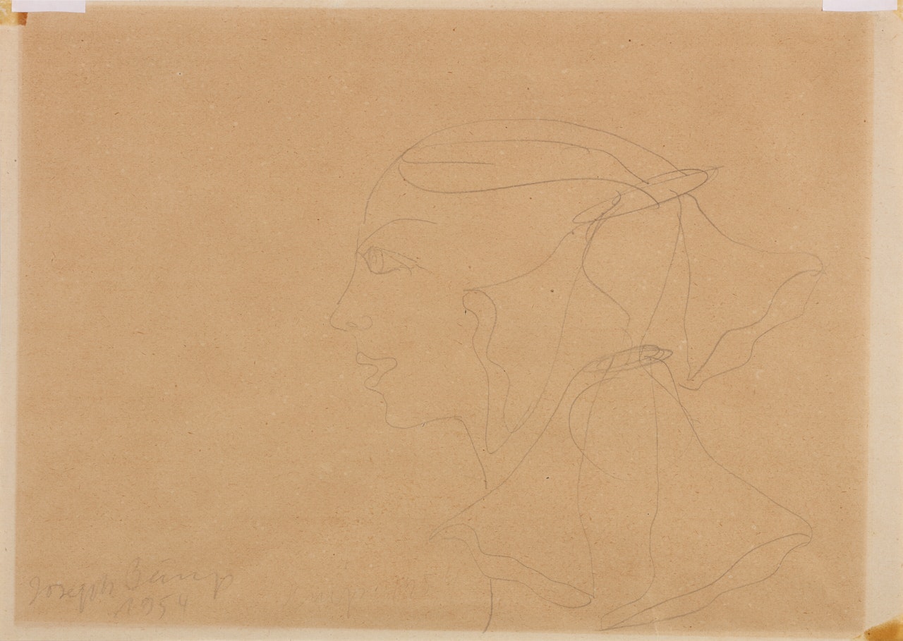Untitled (Head of a Woman in Profile) by Joseph Beuys