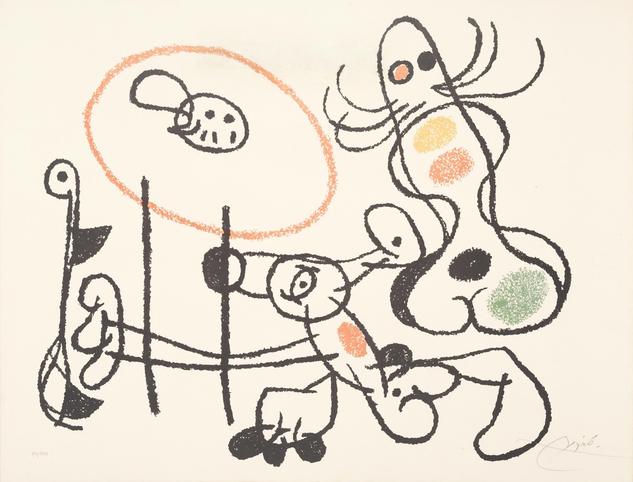 Plate 19, from 'Ubu aux Baléares' by Joan Miró