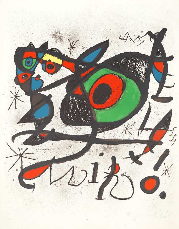 Poster for the Exhibition 'Sobreteixims I Escultures' by Joan Miró