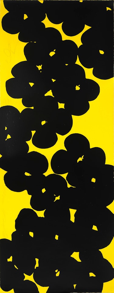 Wallflowers (Black on Yellow) by Donald Sultan