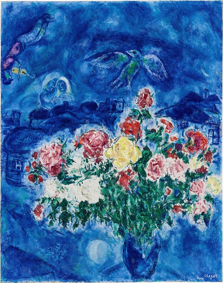  Les pivoines  by Marc Chagall