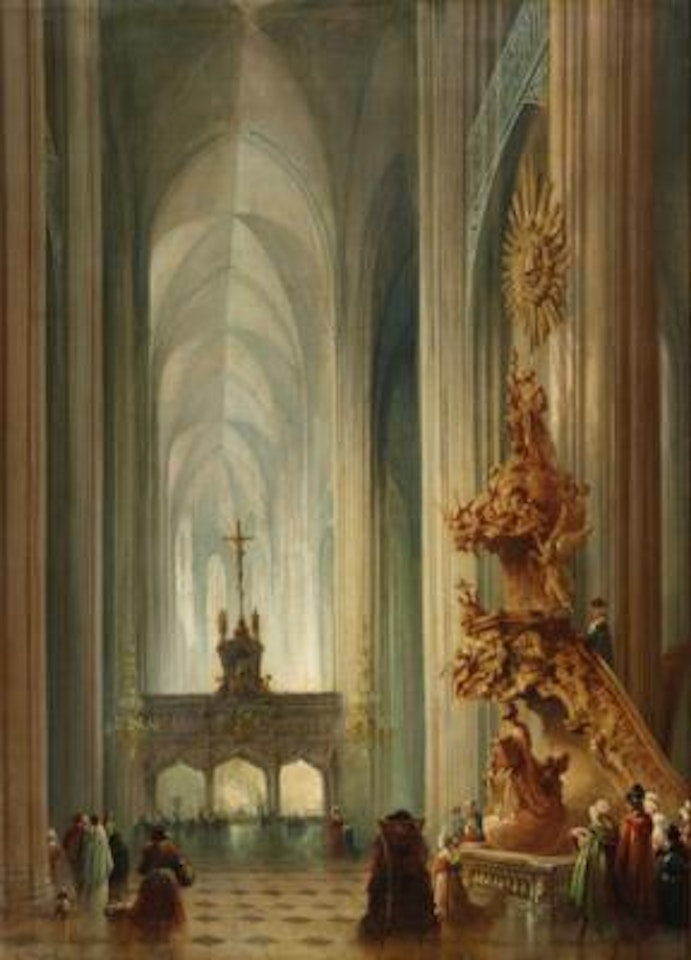 Bruges, the lettner in the church of Our Lady by Carlo Bossoli