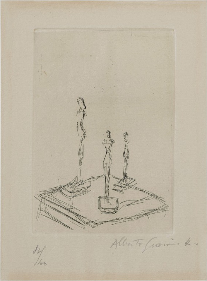 Three Figurines (Lust 105) by Alberto Giacometti