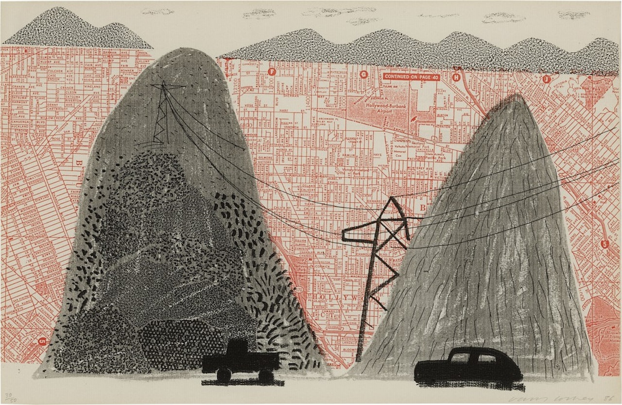 Mulholland Drive, June 1986 (Museum of Contemporary Art, Tokyo 308) by David Hockney