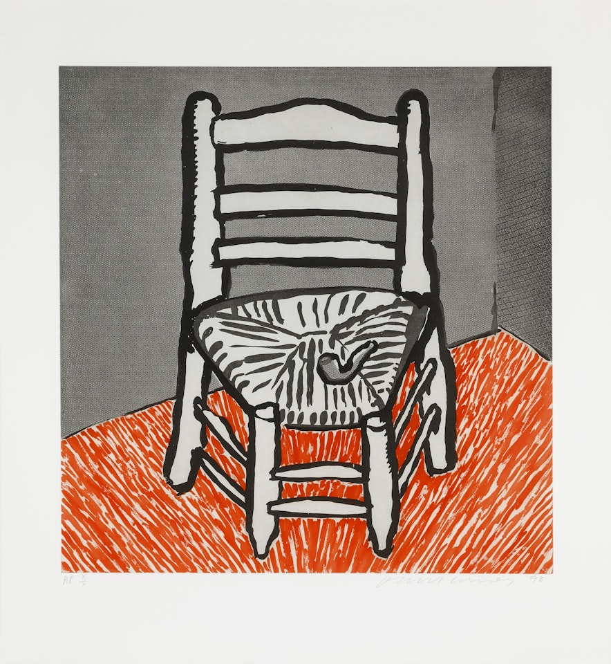 Van Gogh Chair (White) by David Hockney