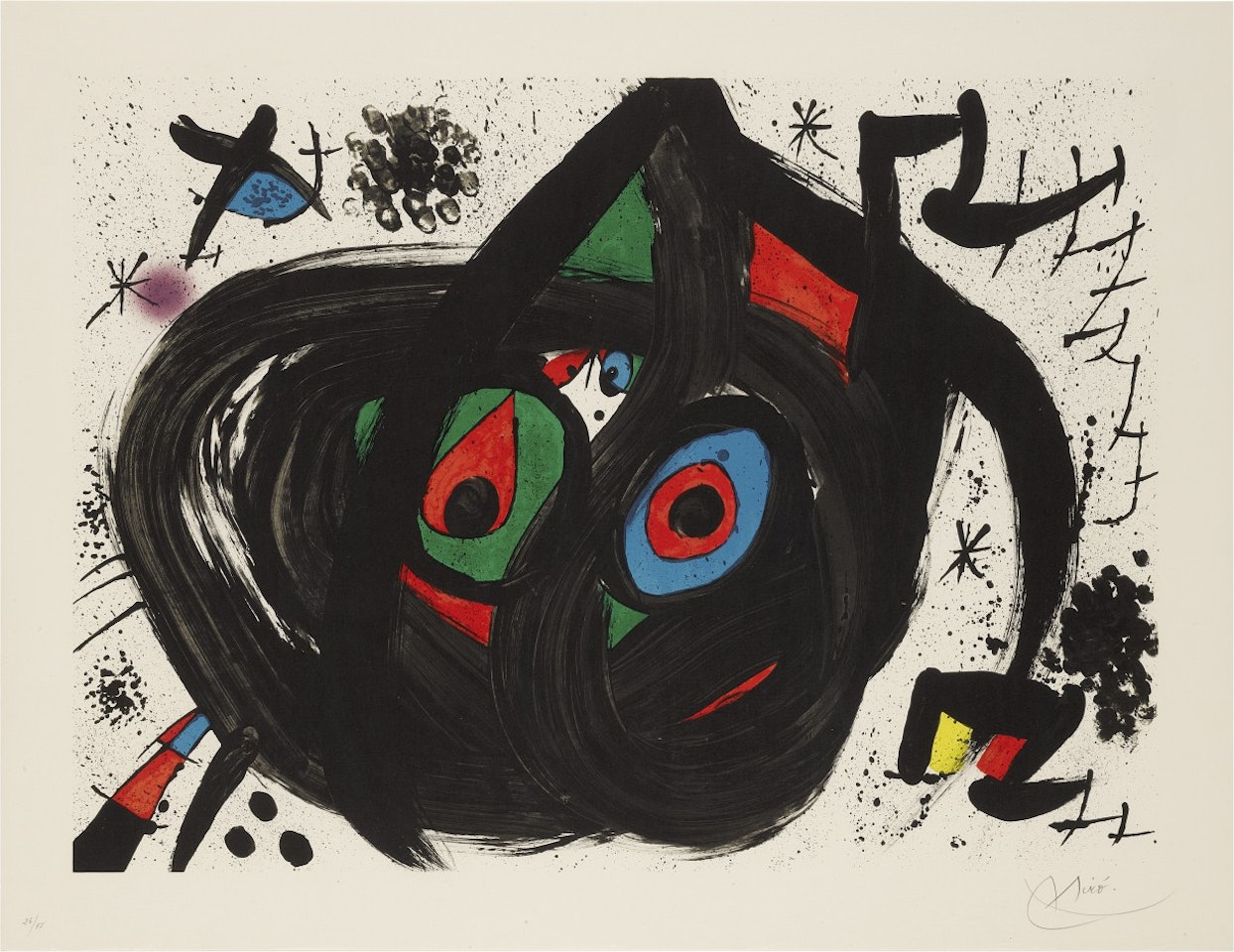 Homage to Joan Prats, No. 5 (Mourlot 713) by Joan Miró