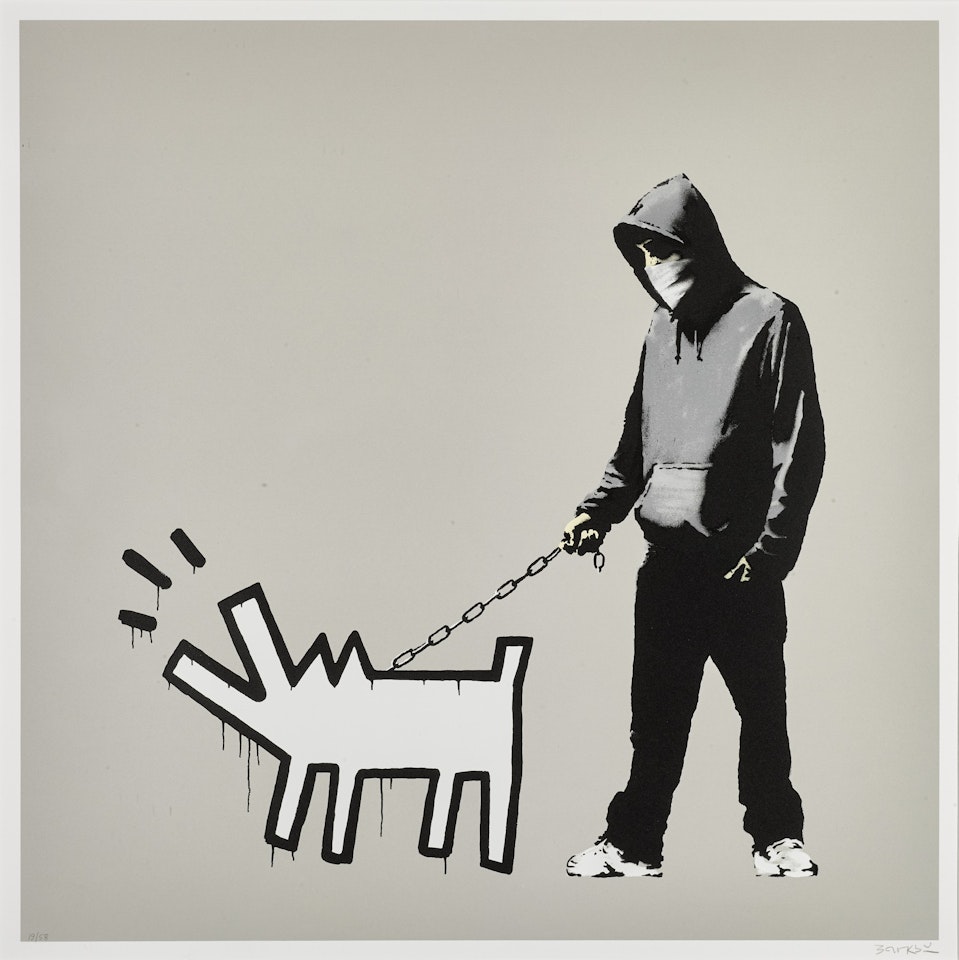 Choose Your Weapon - Queue Jumping Grey by Banksy