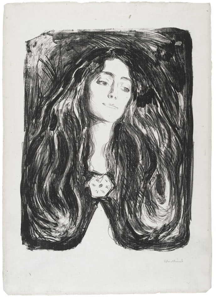 The Brooch. Eva Mudocci by Edvard Munch