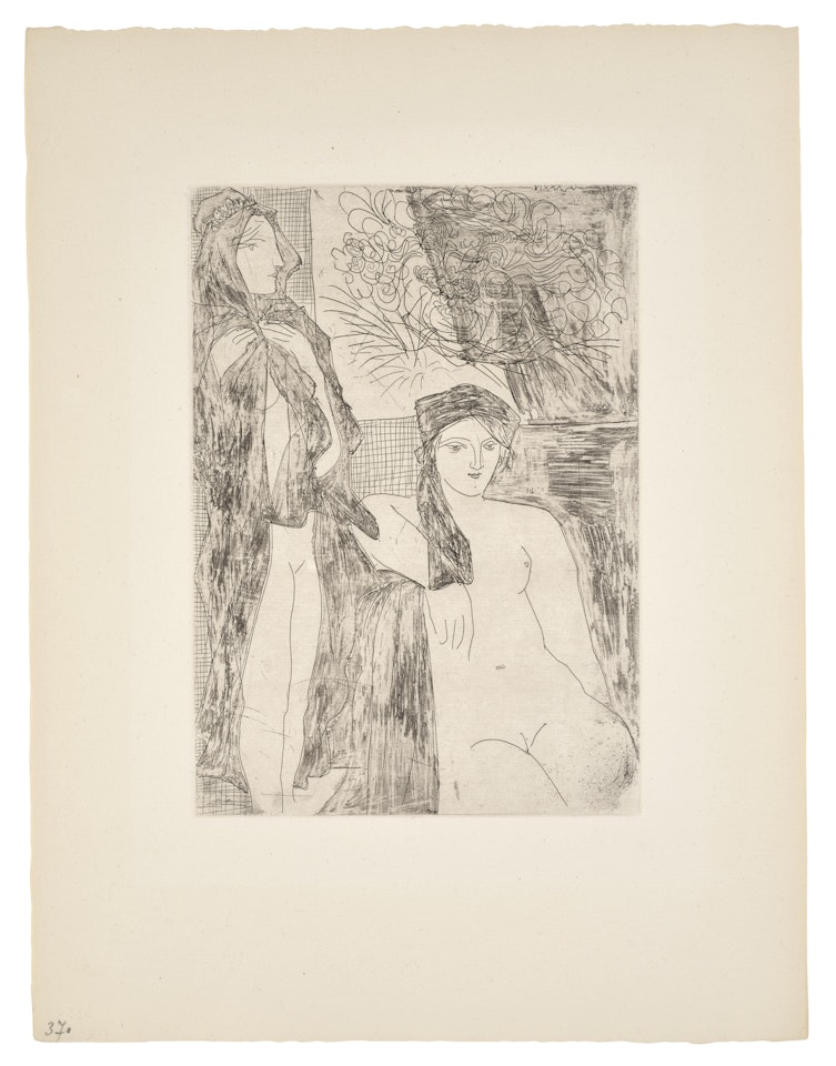 Rembrandt et deux femmes, from La Suite Vollard by Pablo Picasso