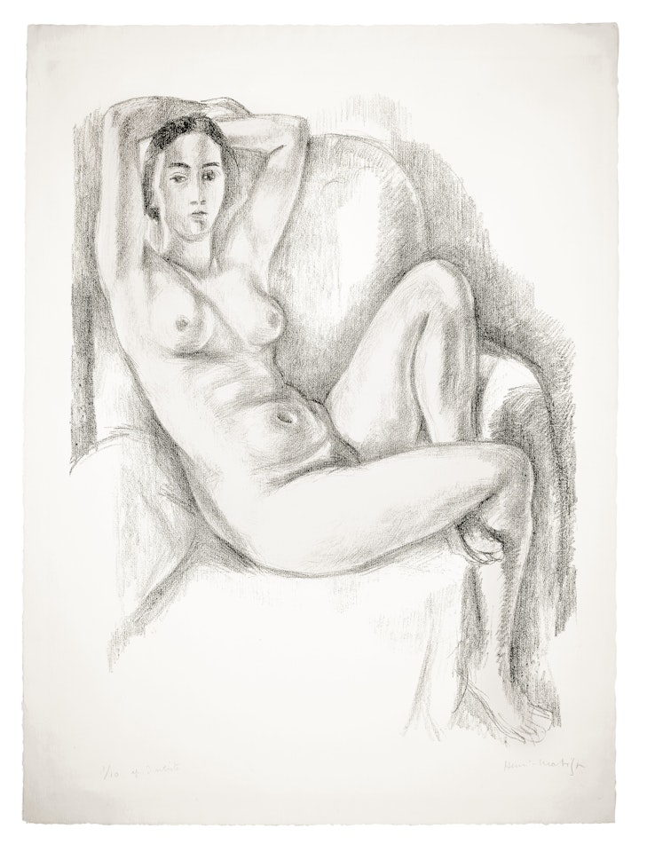 Nu au coussin bleu by Henri Matisse