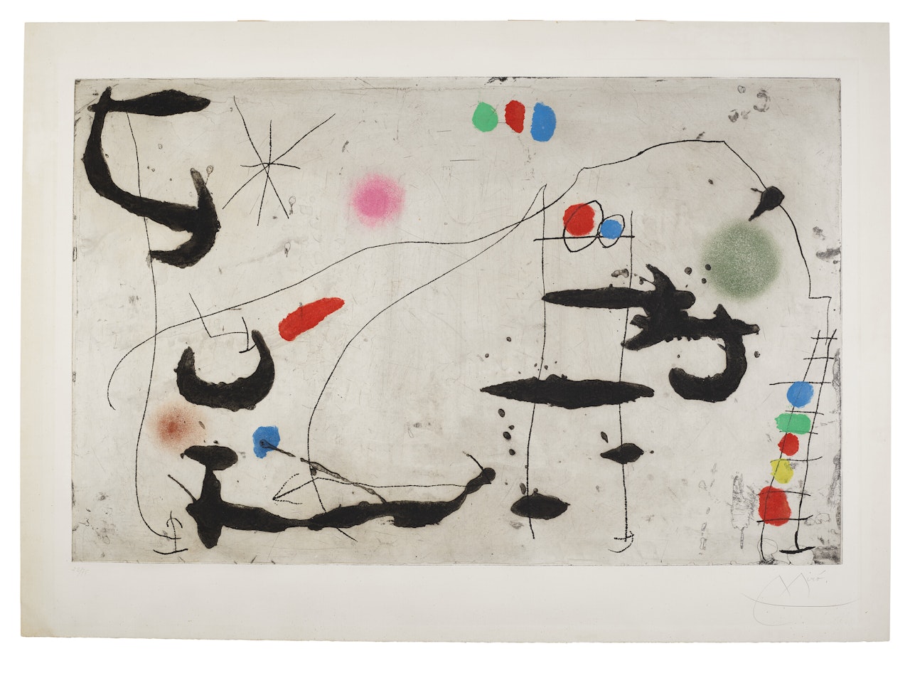 Tracê sur la paroi VI by Joan Miró