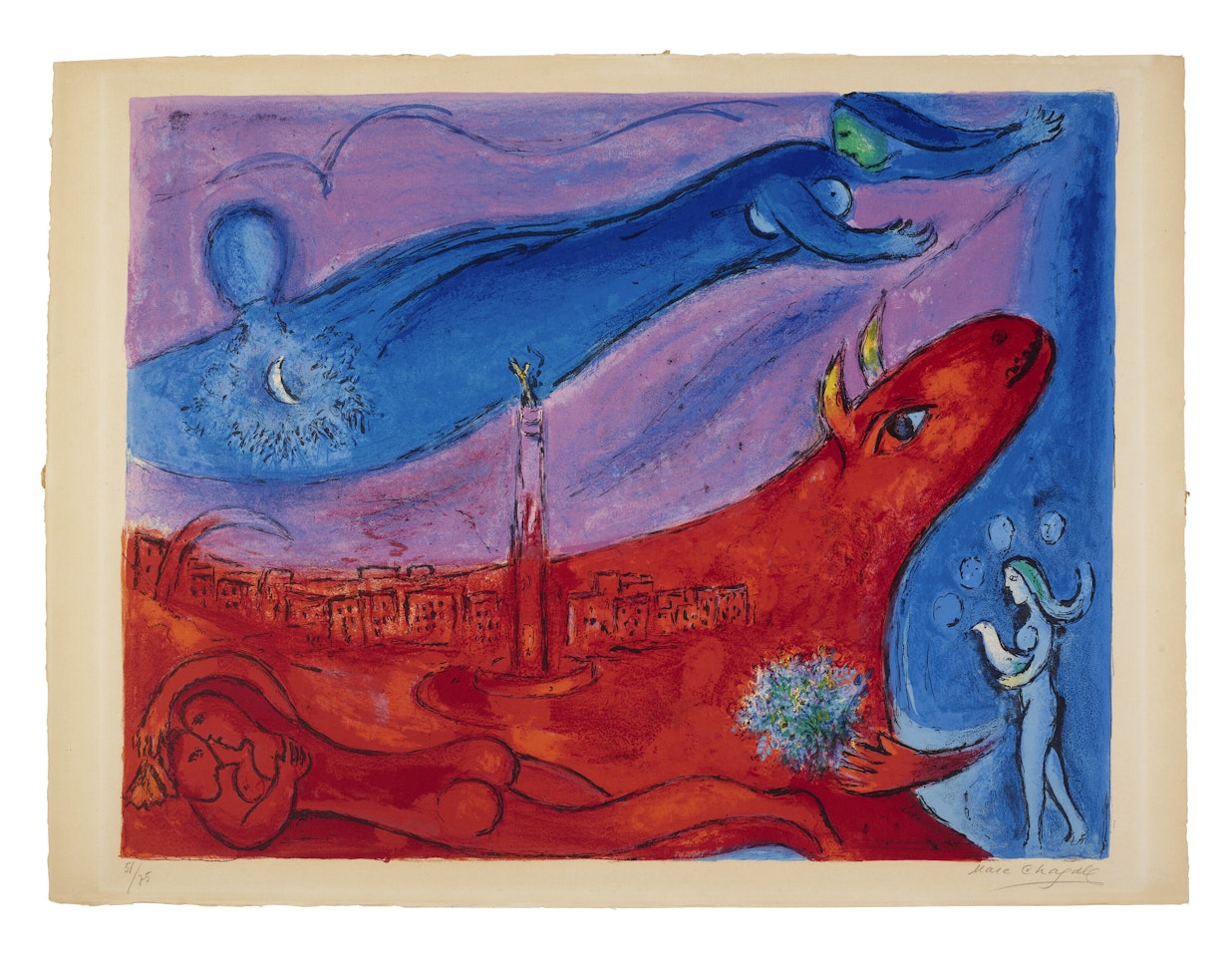 La Bastille by Marc Chagall