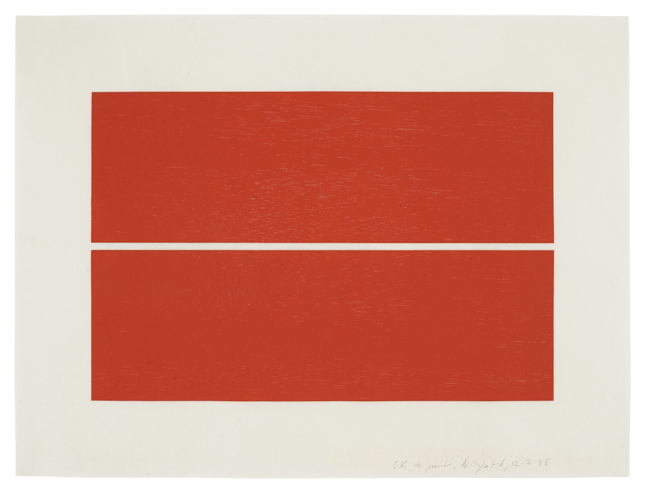 Untitled: one print by Donald Judd