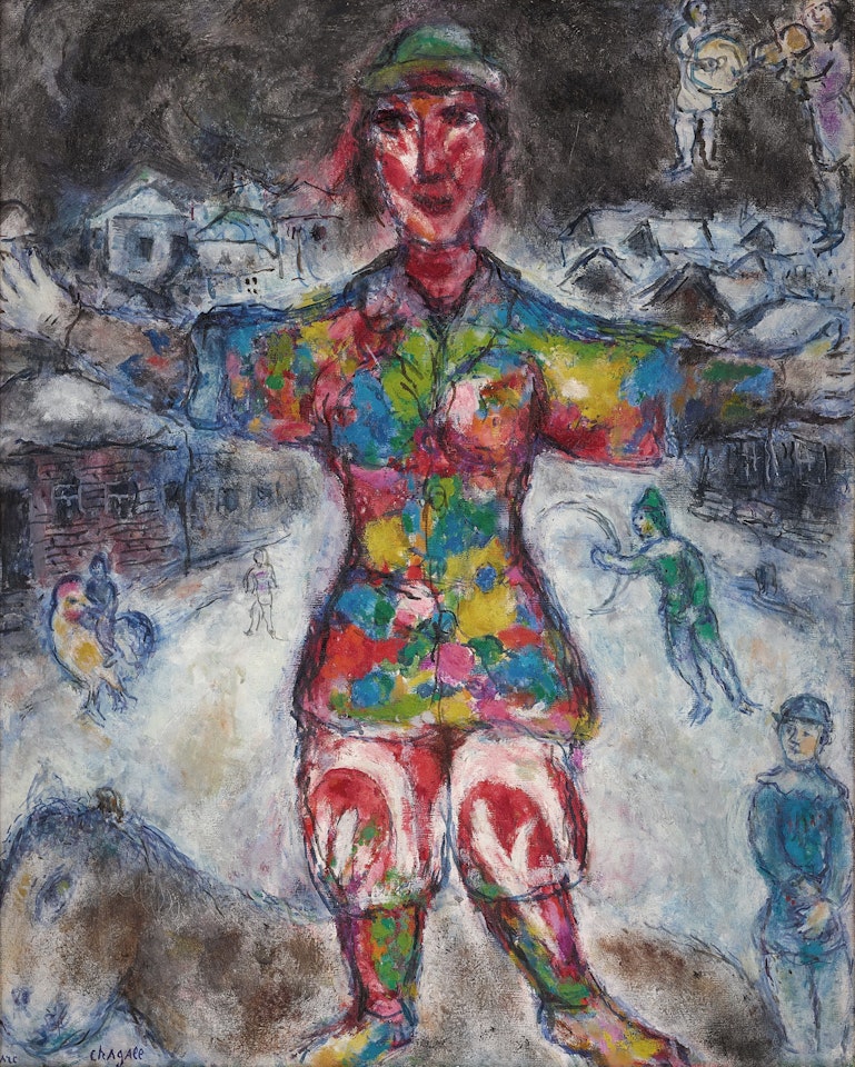 Le Clown multicolore by Marc Chagall