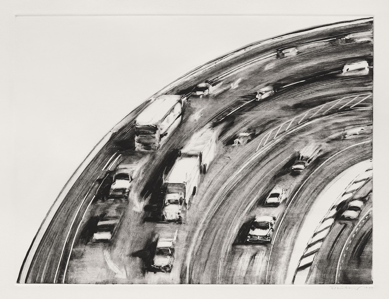 Freeway Curve by Wayne Thiebaud