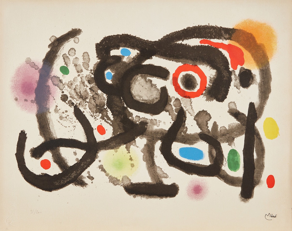 Derrière le Miroir (Behind the Mirror), No. 123: one plate by Joan Miró