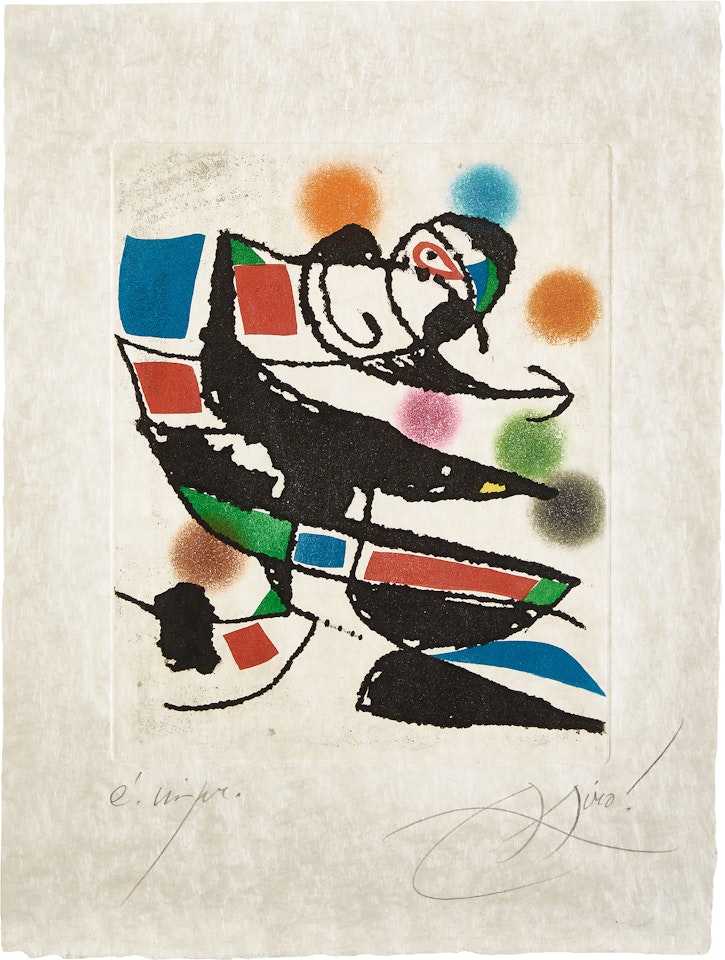 Le Marteau sans maître (The Hammer Without a Master): plate 6 (D. 949, see C. bks 216) by Joan Miró