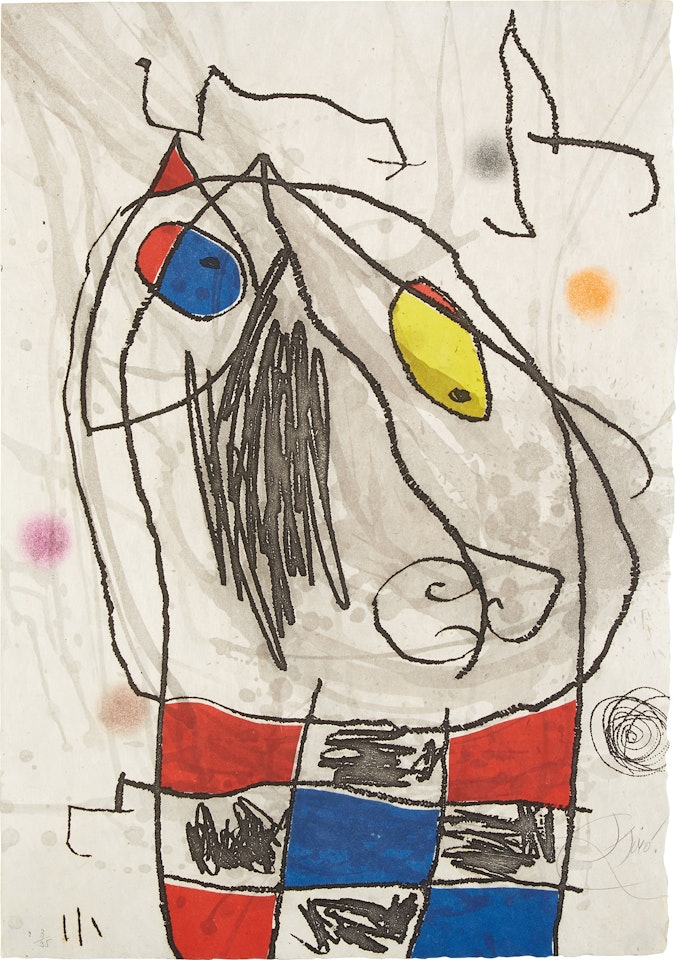 Passage de L’Egyptienne (Passage of the Egyptian Woman): plate 5 (D. 1186, see C. bks 257) by Joan Miró