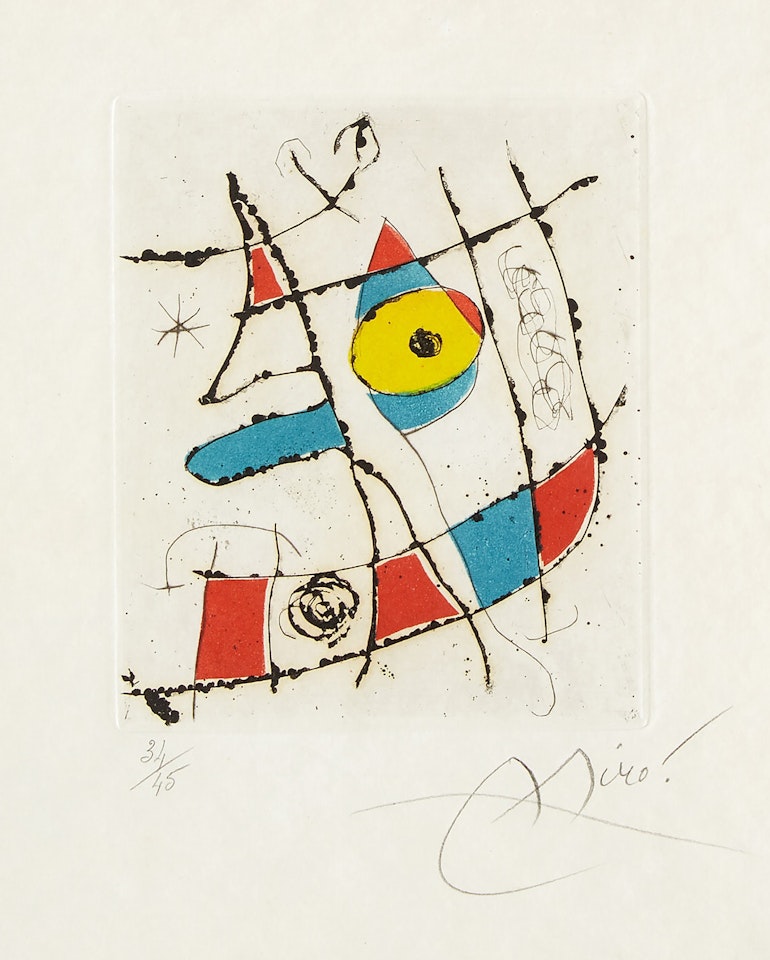 El Innocente (The Innocent): plate 8 (D. 683, see C. bks 184) by Joan Miró