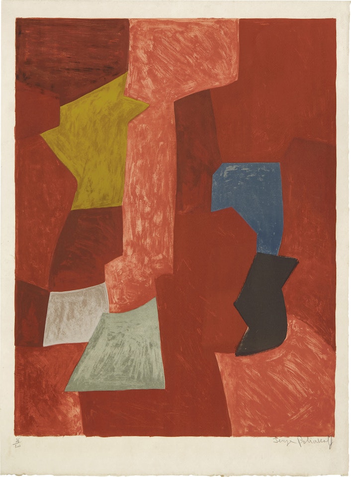 Composition rouge, jaune et bleue (Red, Yellow and Blue Composition) (R. 13) by Serge Poliakoff